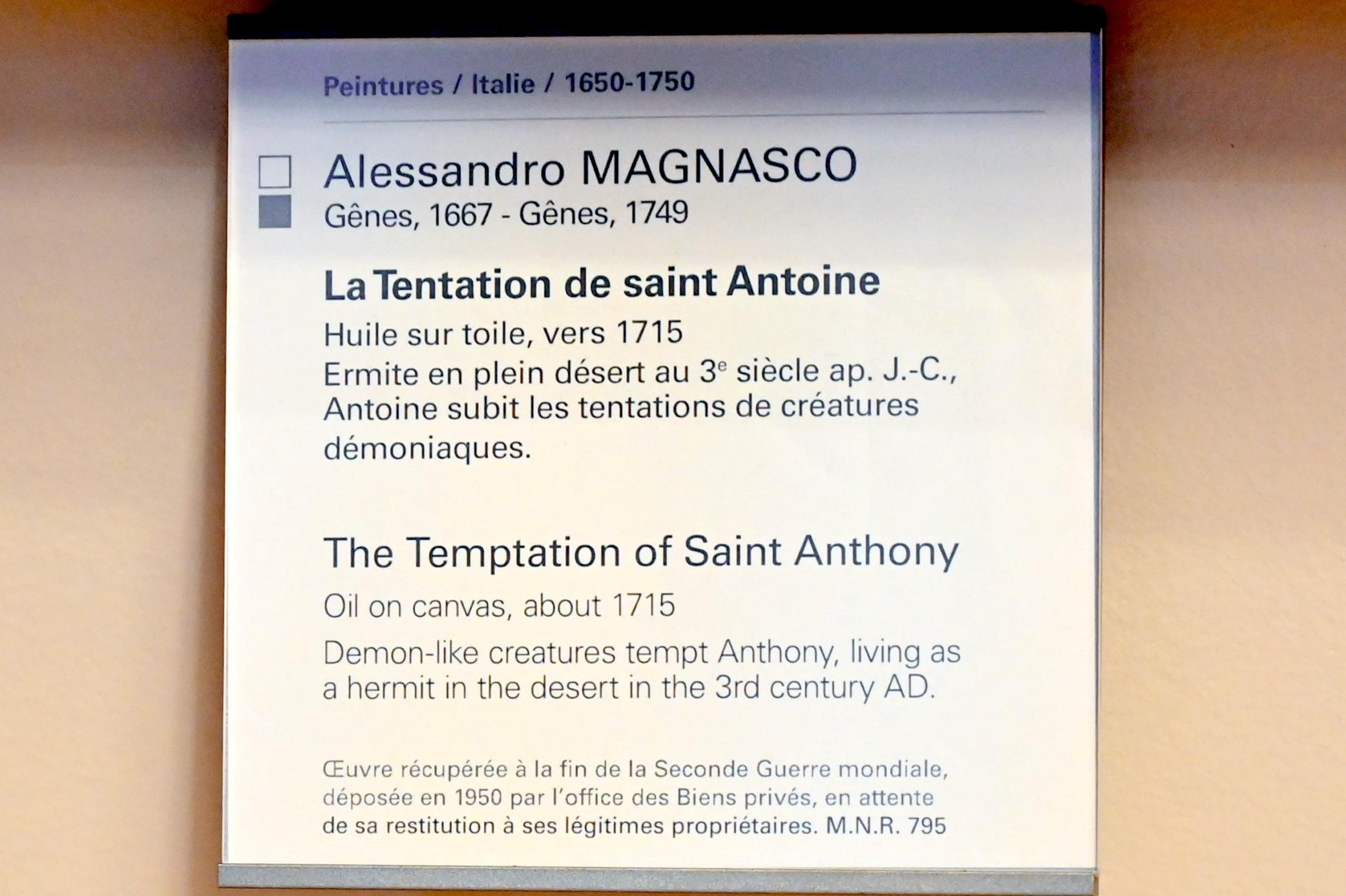 Alessandro Magnasco (1690&ndash;1737), Die Versuchung des Heiligen Antonius, Paris, Musée du Louvre, Saal 720, um 1715, Bild 2/2