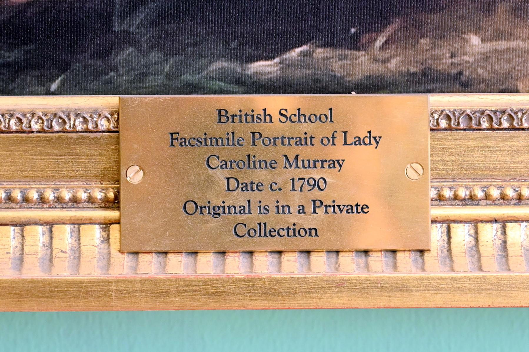 Porträt von Lady Caroline Murray (Faksimile), London, Kenwood House, Raum 10, 1790, Bild 2/2
