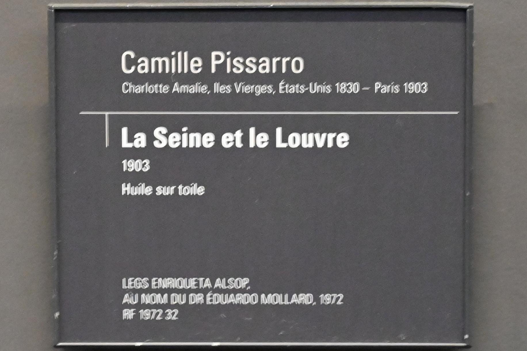 Camille Pissarro (1863&ndash;1903), Die Seine und der Louvre, Paris, Musée d’Orsay, 1903, Bild 2/2