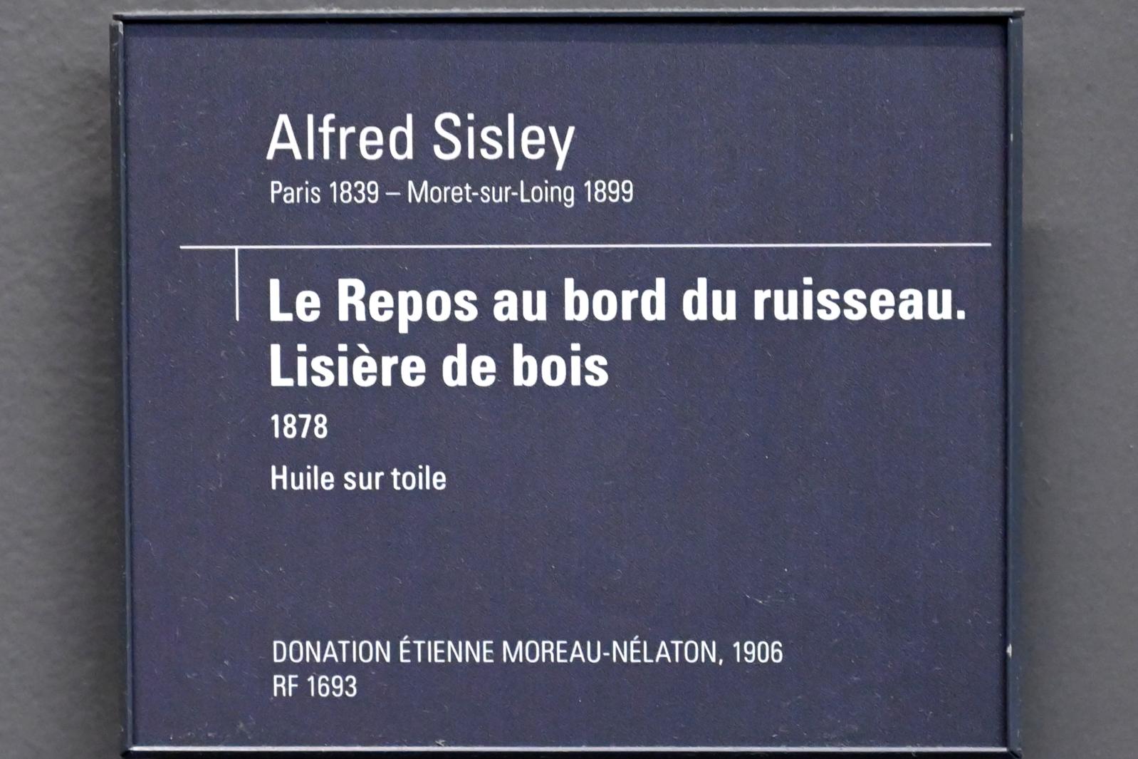 Alfred Sisley (1872&ndash;1896), Rast am Bach, Paris, Musée d’Orsay, 1878, Bild 2/2