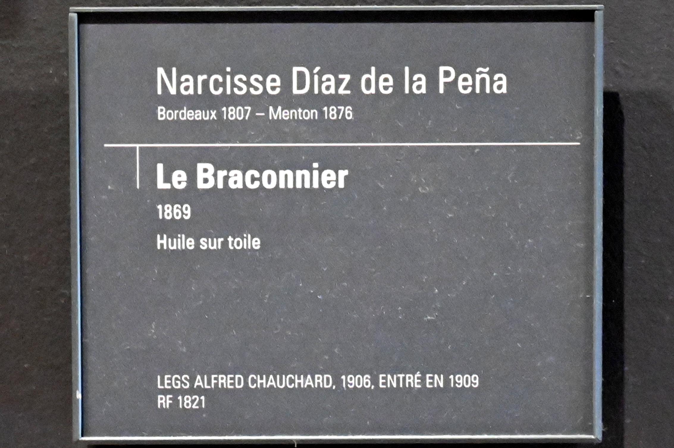 Narcisso Virgilio Díaz de la Peña (1840&ndash;1871), Der Wilderer, Paris, Musée d’Orsay, 1869, Bild 2/2