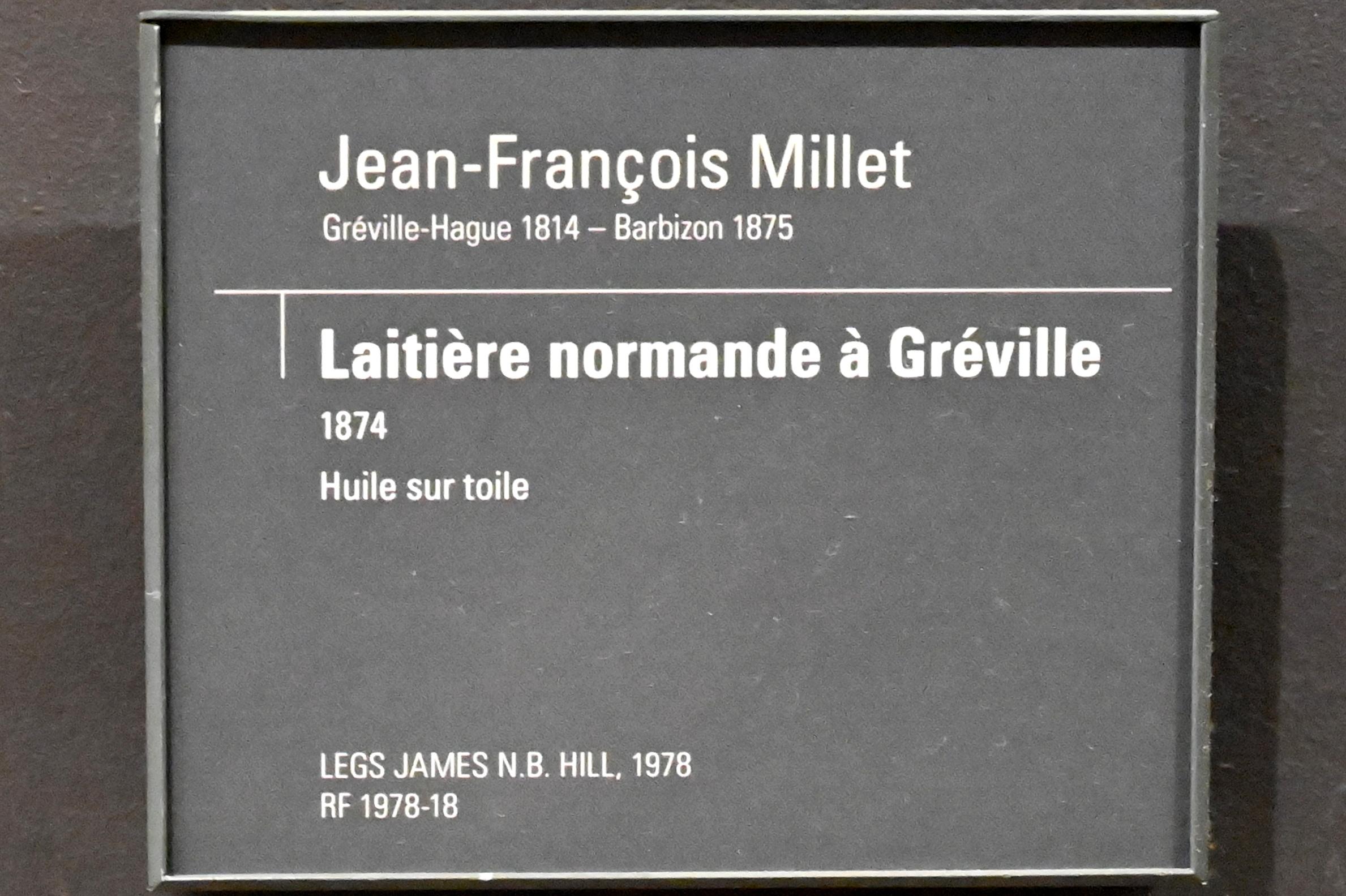 Jean-François Millet (1844&ndash;1874), Normannische Milchmagd in Gréville, Paris, Musée d’Orsay, 1874, Bild 2/2