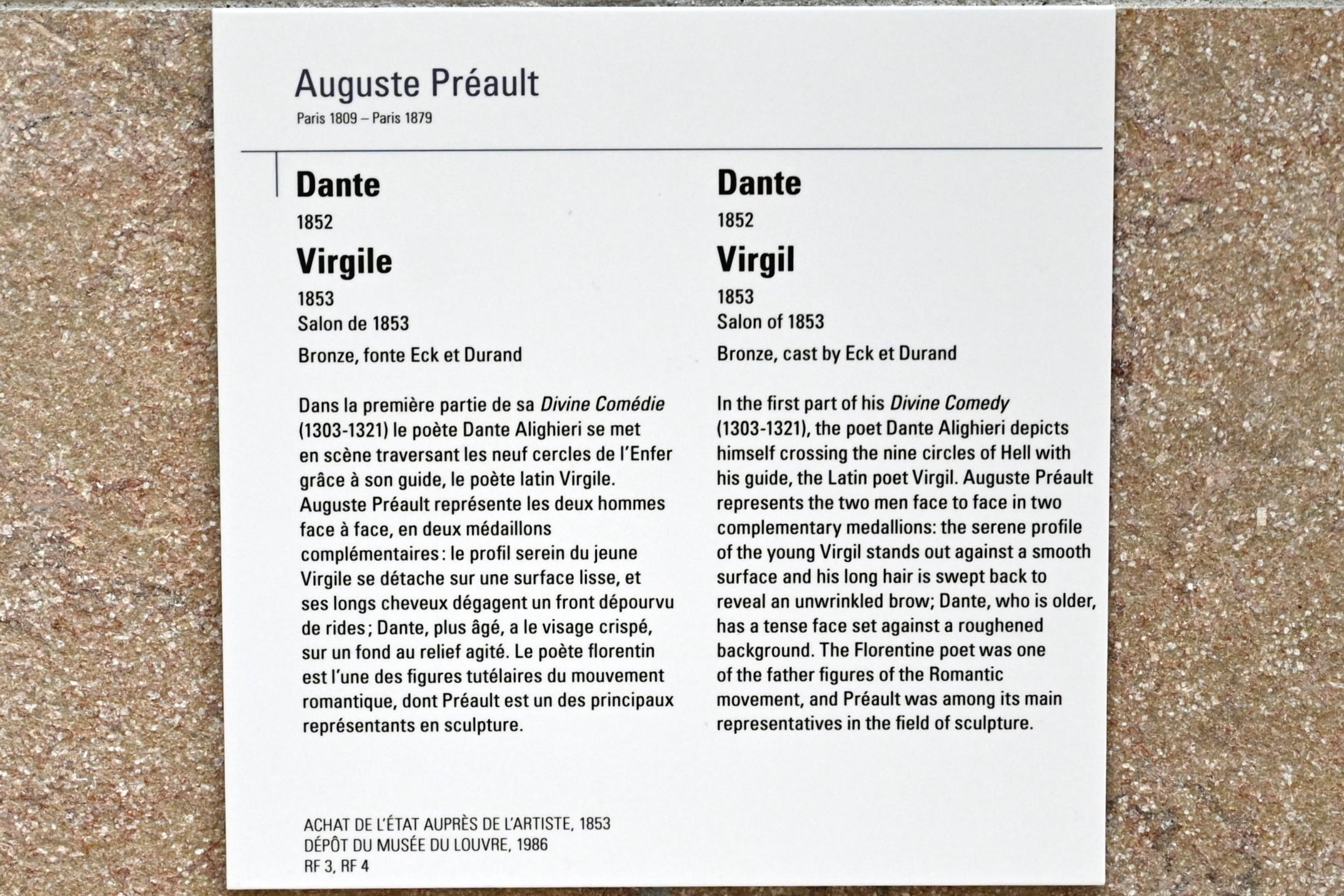 Antoine-Augustin Préault (1852&ndash;1853), Dante, Paris, Musée d’Orsay, 1852, Bild 2/2