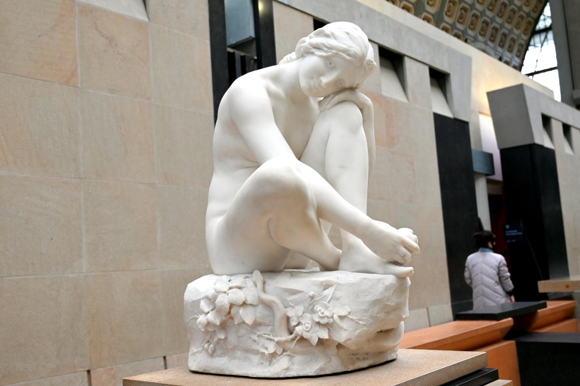 Eugène Delaplanche (1869&ndash;1891), Eva vor der Sünde, Paris, Musée d’Orsay, um 1891, Bild 2/2