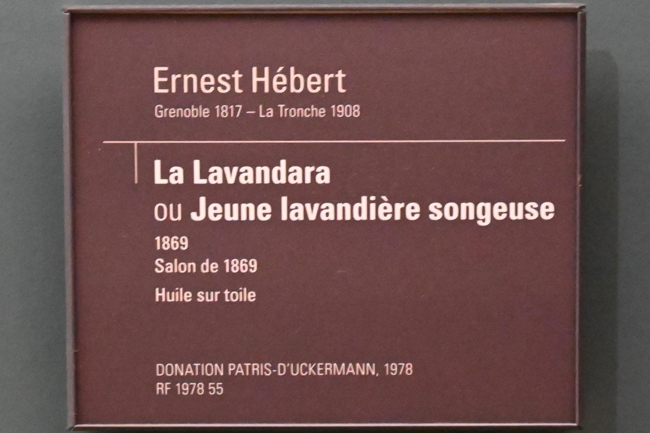 Ernest Hébert (1848&ndash;1880), Die Wäscherin (Die nachdenkliche junge Wäscherin), Paris, Musée d’Orsay, 1869, Bild 2/2