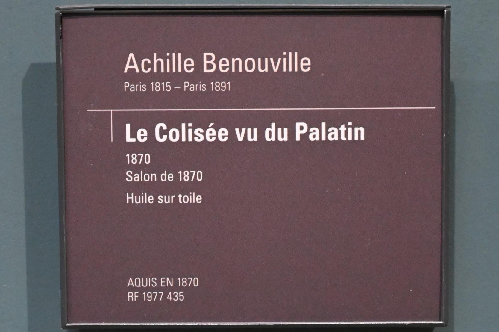 Jean-Achille Benouville (1844&ndash;1870), Blick vom Palatin auf das Kolosseum, Paris, Musée d’Orsay, 1870, Bild 2/2