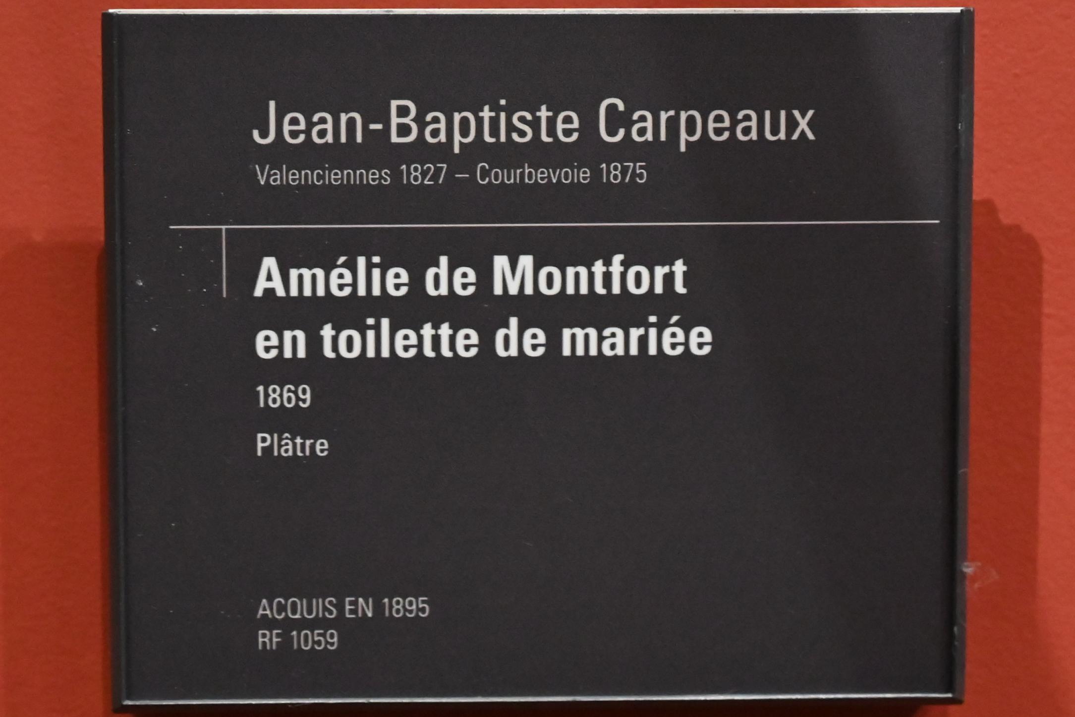 Jean-Baptiste Carpeaux (1859&ndash;1873), Porträtbüste der Amélie de Montfort im Brautkleid, Paris, Musée d’Orsay, 1869, Bild 3/3