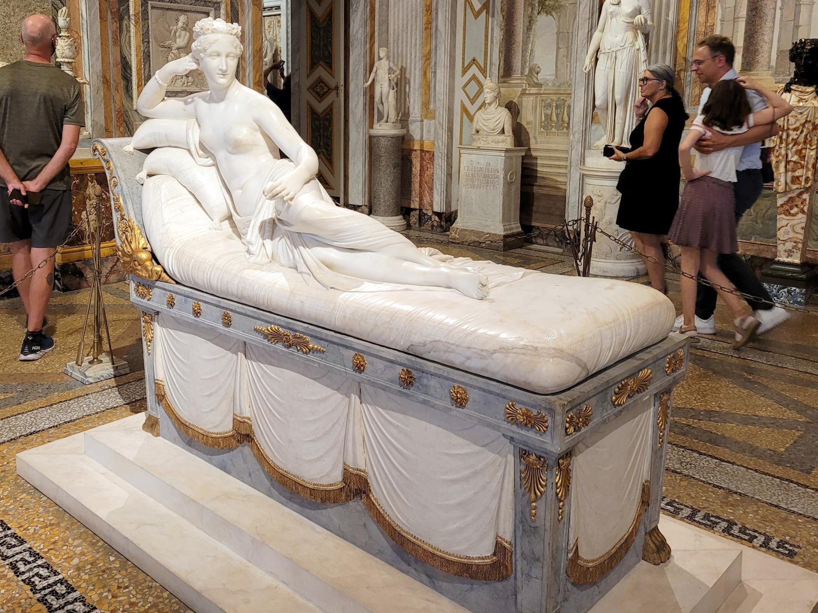 Antonio Canova (1794&ndash;1816), Paolina Borghese Bonaparte als Venus Victrix, Rom, Villa Borghese, Galleria Borghese, 1804&ndash;1806, Bild 2/3