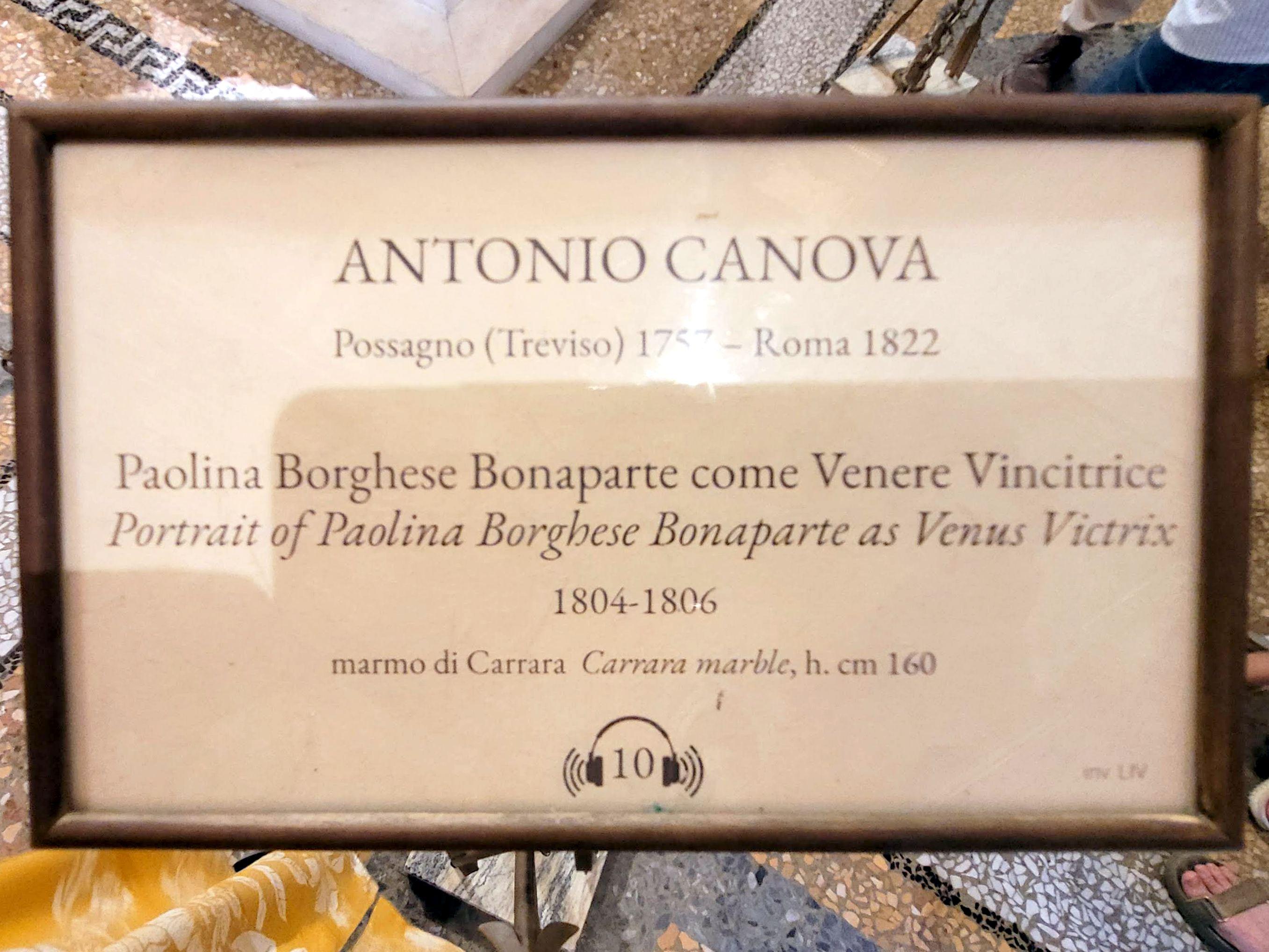 Antonio Canova (1794&ndash;1816), Paolina Borghese Bonaparte als Venus Victrix, Rom, Villa Borghese, Galleria Borghese, 1804&ndash;1806, Bild 3/3