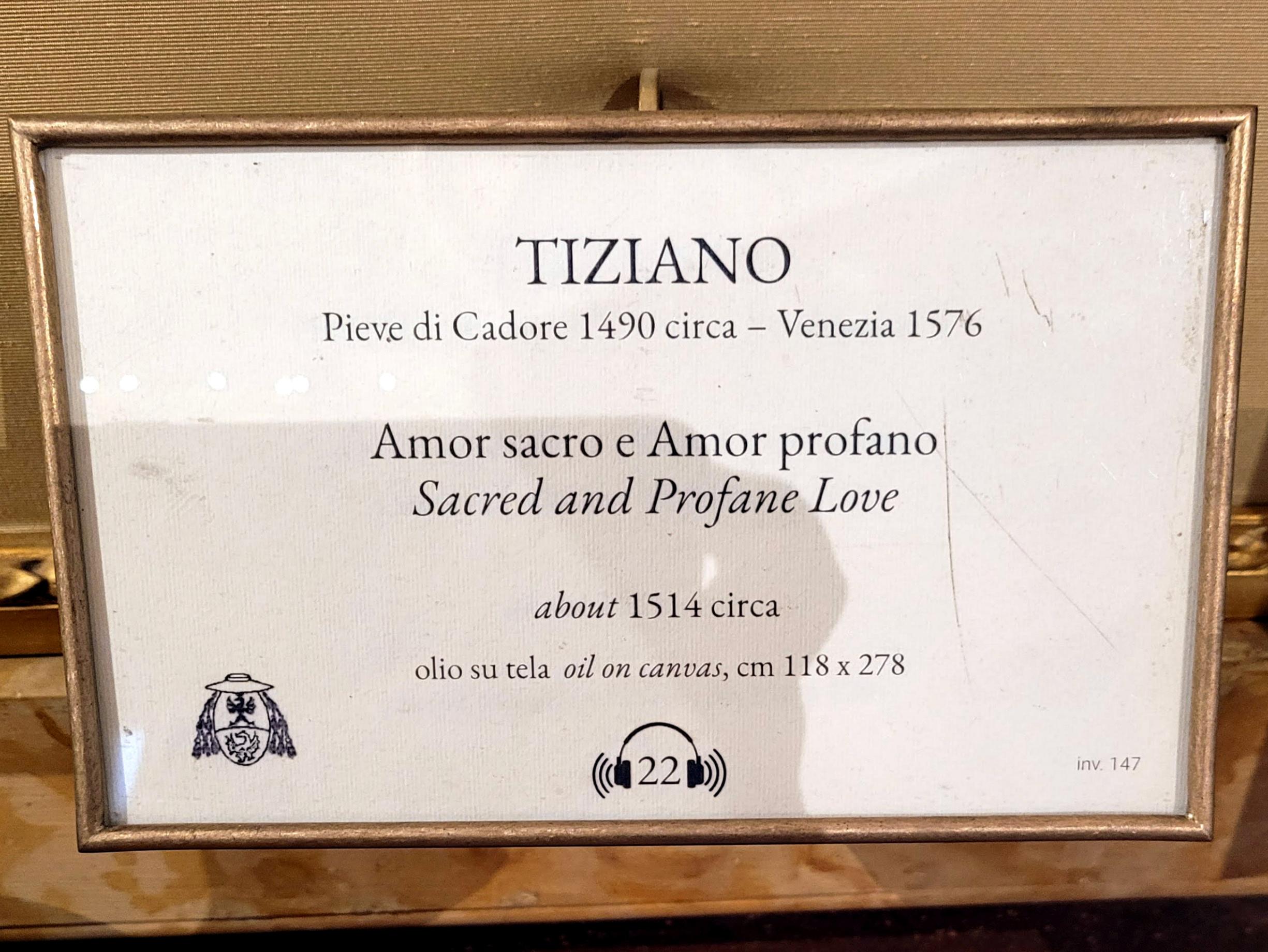 Tiziano Vecellio (Tizian) (1509&ndash;1575), Heilige und weltliche Liebe, Rom, Villa Borghese, Galleria Borghese, um 1514, Bild 2/2