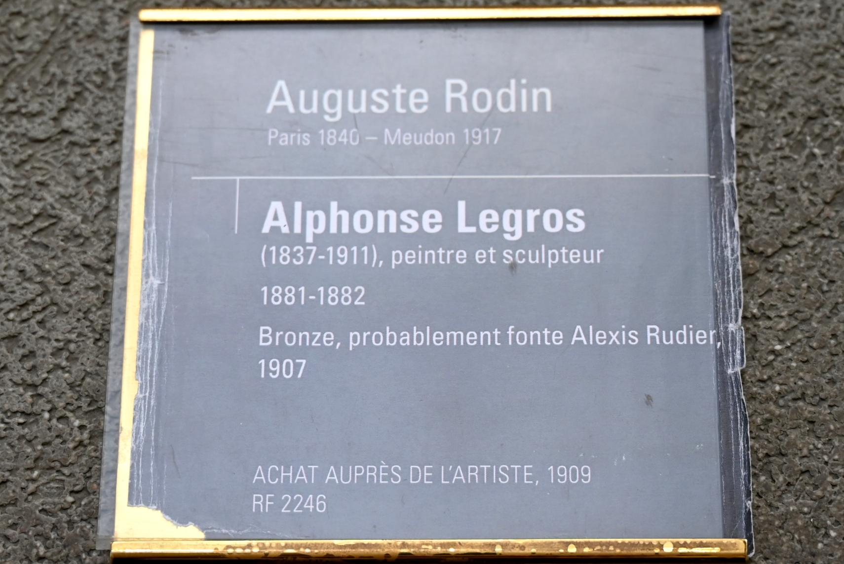 Auguste Rodin (1863&ndash;1917), Porträtbüste des Alphonse Legros (1837-1911), Paris, Musée d’Orsay, 1881&ndash;1882, Bild 3/3