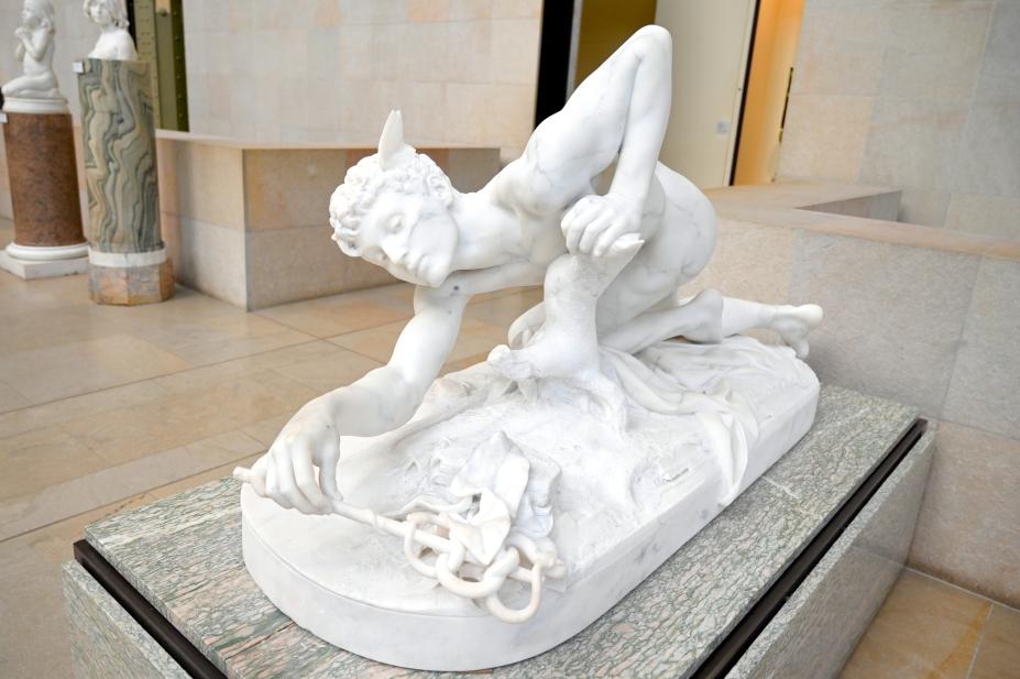 Jean-Antoine-Marie Idrac (1878), Merkur erfindet den Hermesstab Caduceus, Paris, Musée d’Orsay, 1878