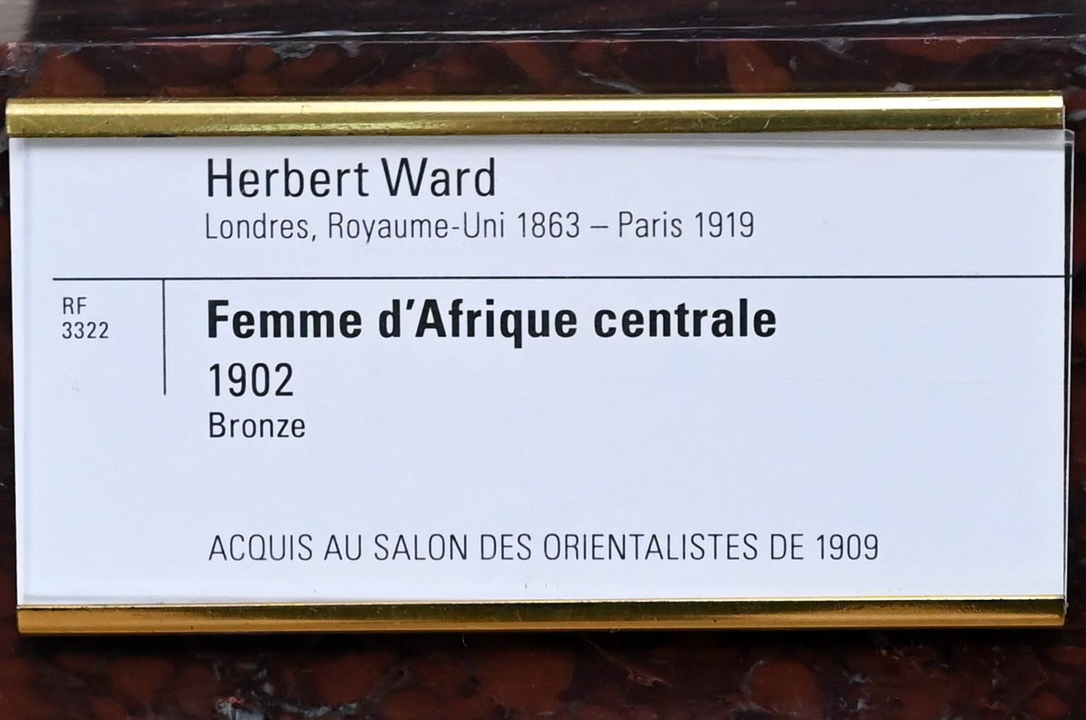 Herbert Ward (1902), Frauenbüste aus Zentralafrika, Paris, Musée d’Orsay, 1902, Bild 4/4