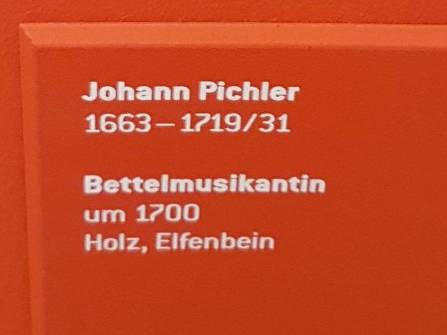 Johann Pichler (1700), Bettelmusikantin, Innsbruck, Tiroler Landesmuseum, Ferdinandeum, Saal 2, um 1700, Bild 2/2